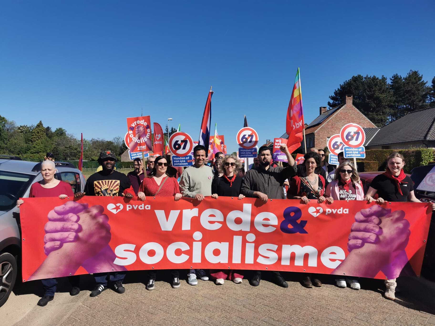 1 mei in Meerhout | PVDA roept Vooruit op om niet voor de pensioenmalus te stemmen